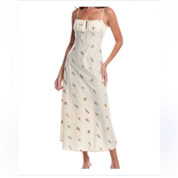 WeWoreWhat Cream Floral Maxi Dress size large - Picture 1 of 5